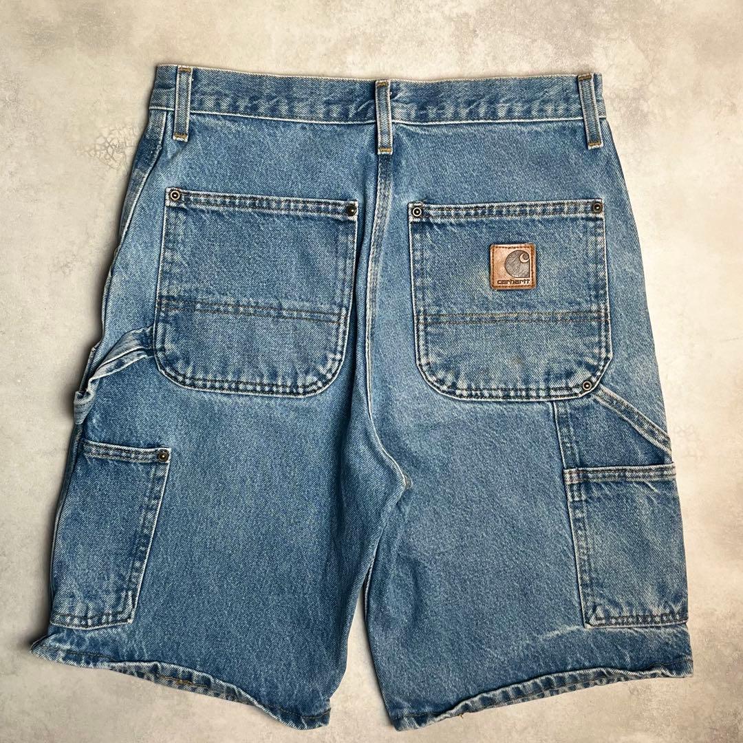【希少】Carhartt ダブルニー デニムショーツ フェード W29