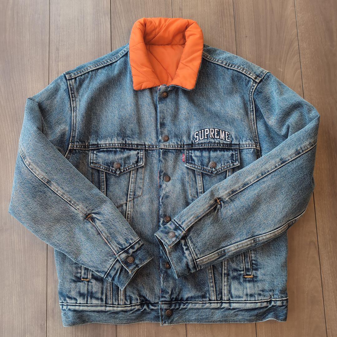 SUPREME✕Levi's デニムジャケット オレンジ　リバーシブル