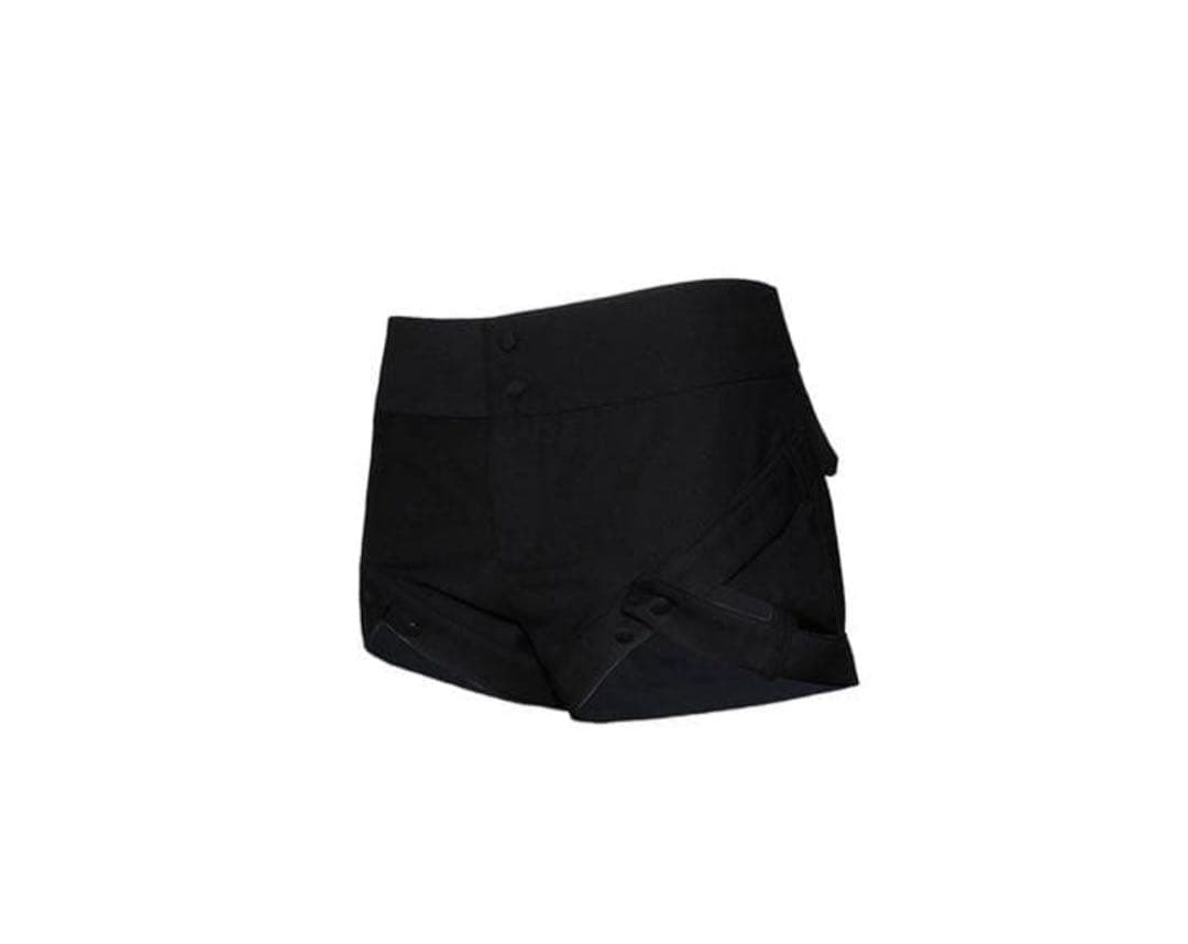 THEREDTHREAD S v-cut mini shorts S ブラック