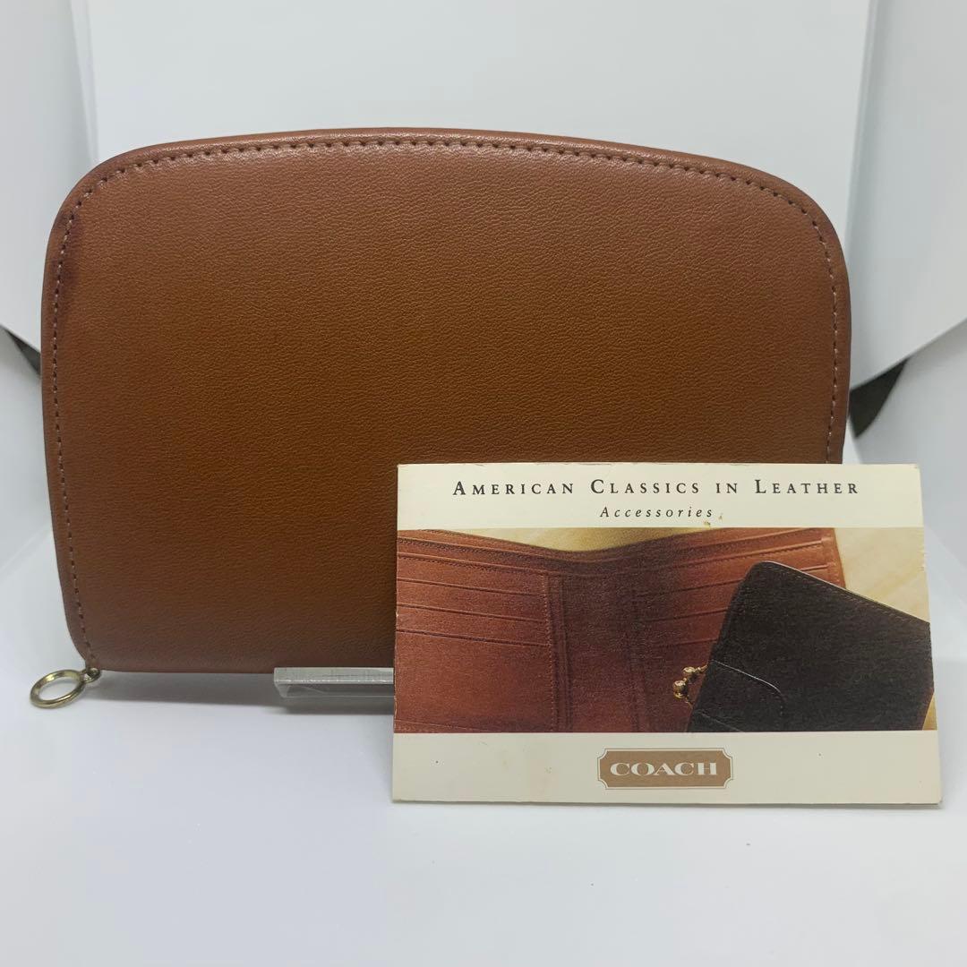 希少美品◎オールドコーチ 冊子付き ケース カードケース ラウンドジップ