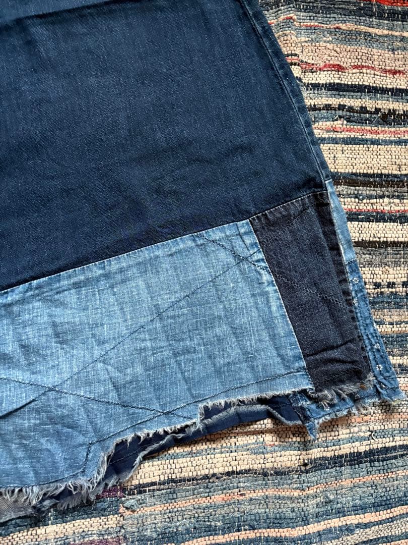 kapital デニムパッチワークガウチョパンツ