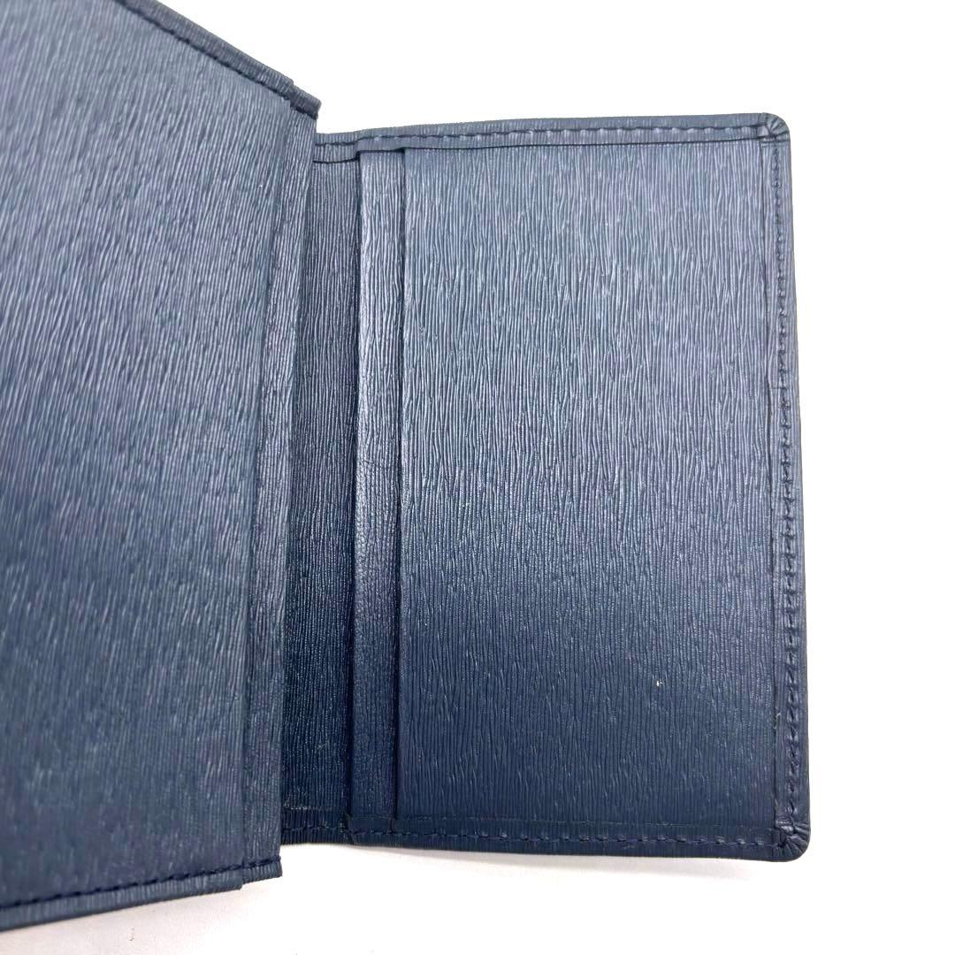 ✨美品✨ポーター　名刺入れ　カードケース　カレント　レザー　ネイビー