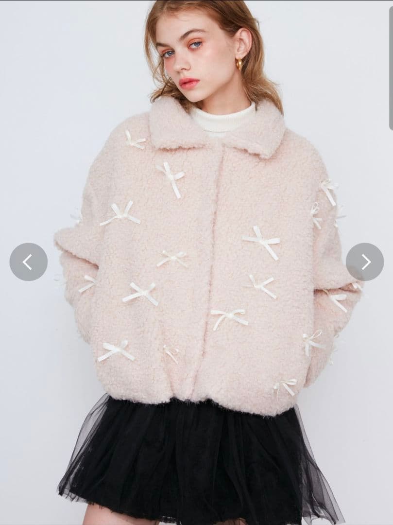 ジャケット・アウター CALNAMUR MANY RIBBON LOOP FUR BLOUSON