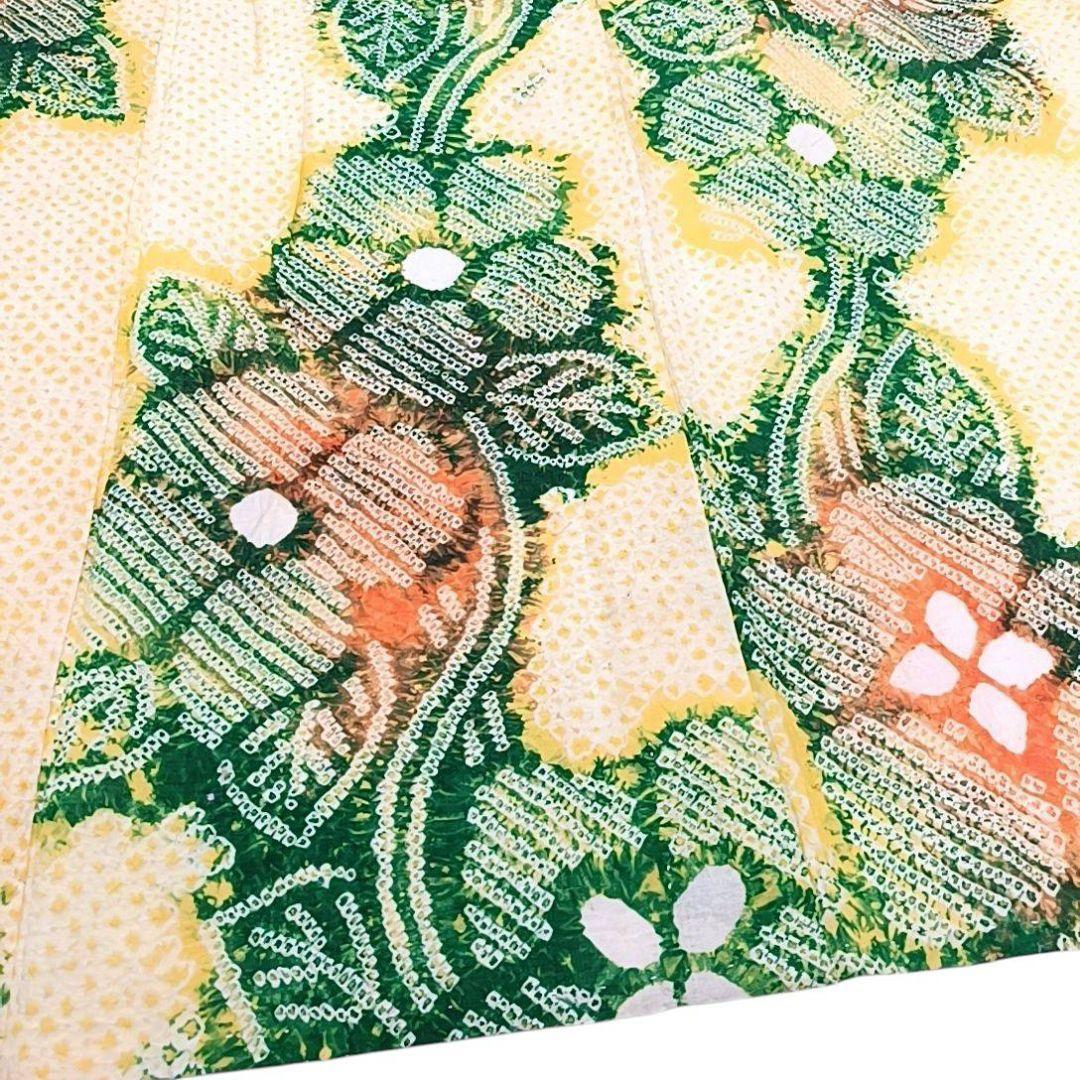 LULU67 有松鳴海絞り 黄色 浴衣 美品 人気色