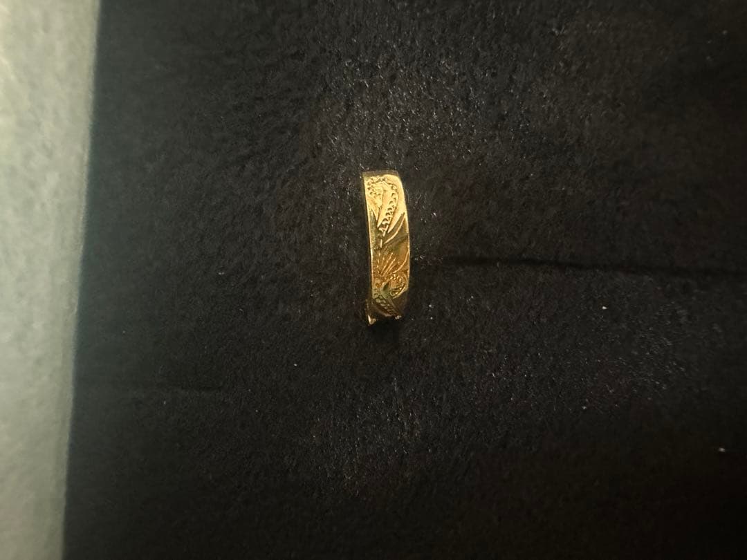 【週末限定値下】アロハマナ K18 ハワイアン フープピアス 片耳 ユニセックス