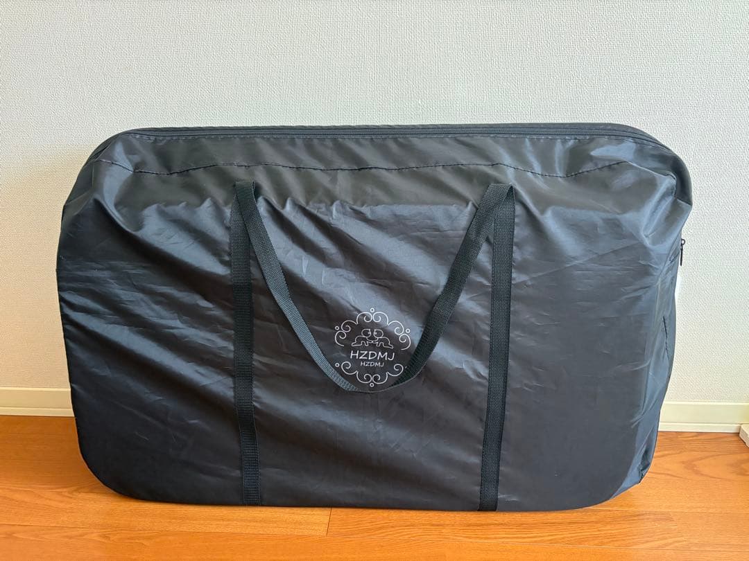 HZDMJ ベビーベッド　グレー　折りたたみ　キャスター付き　高さ調整可能