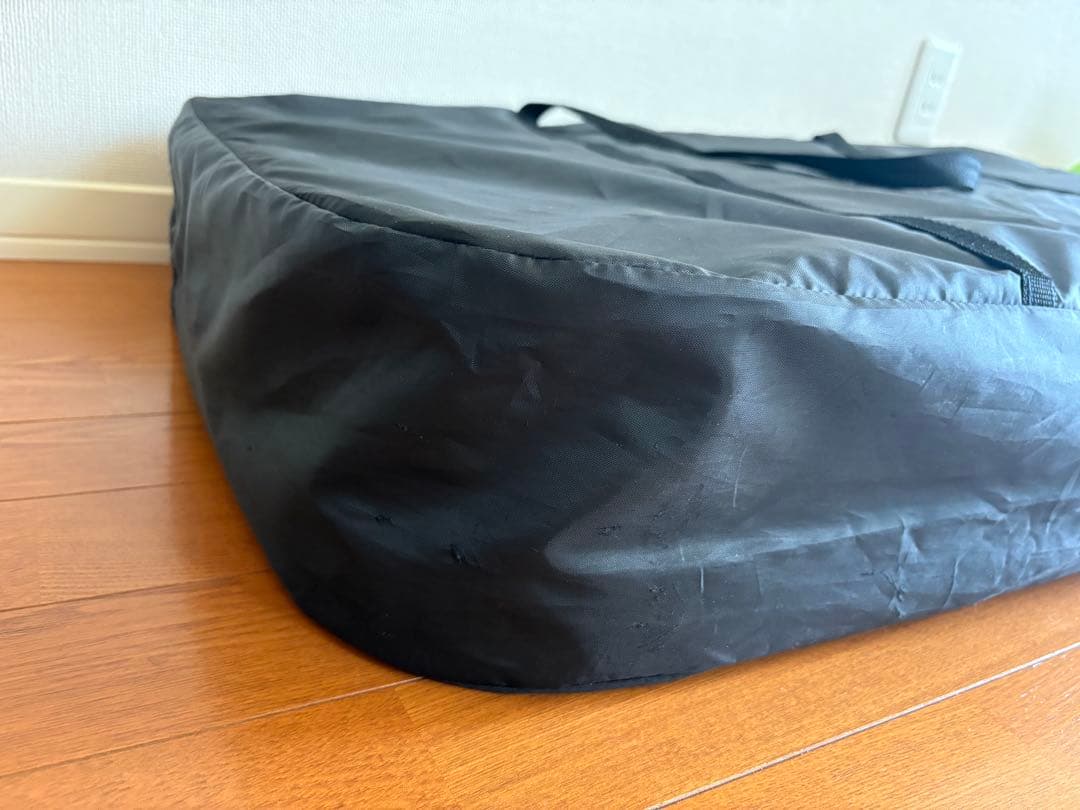 HZDMJ ベビーベッド　グレー　折りたたみ　キャスター付き　高さ調整可能