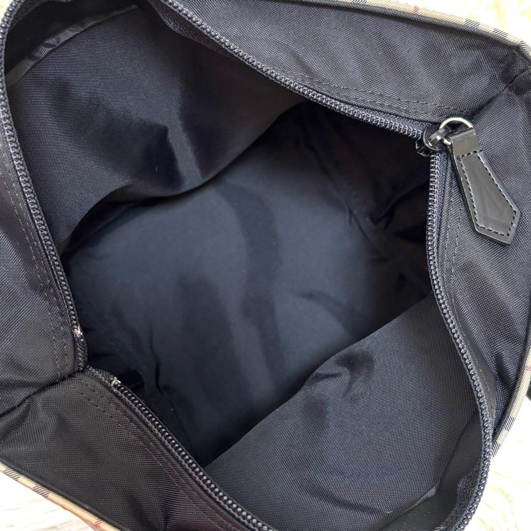 【美品】バーバリーブルーレーベル トートバッグ ナイロン ノバチェック 舟形