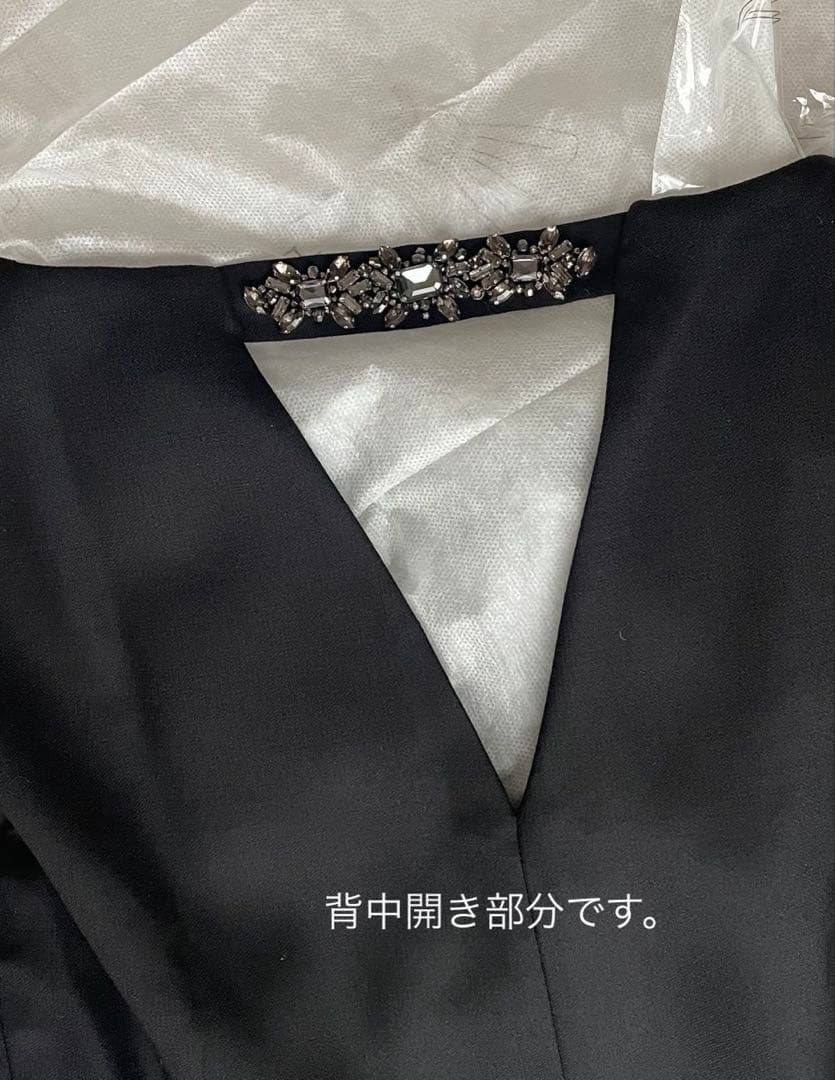 新品　ANAYI ビジュー付ワンピース　ブラック　38