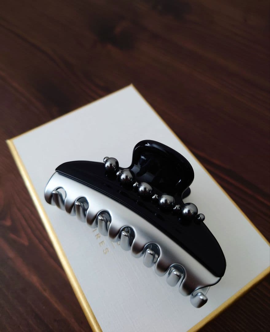 新品 アレクサンドルドゥパリ パール ヴァンドームクリップ グレー