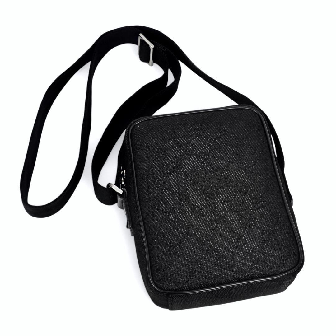 美品 グッチ GUCCI GG キャンバス レザー ショルダーバッグ