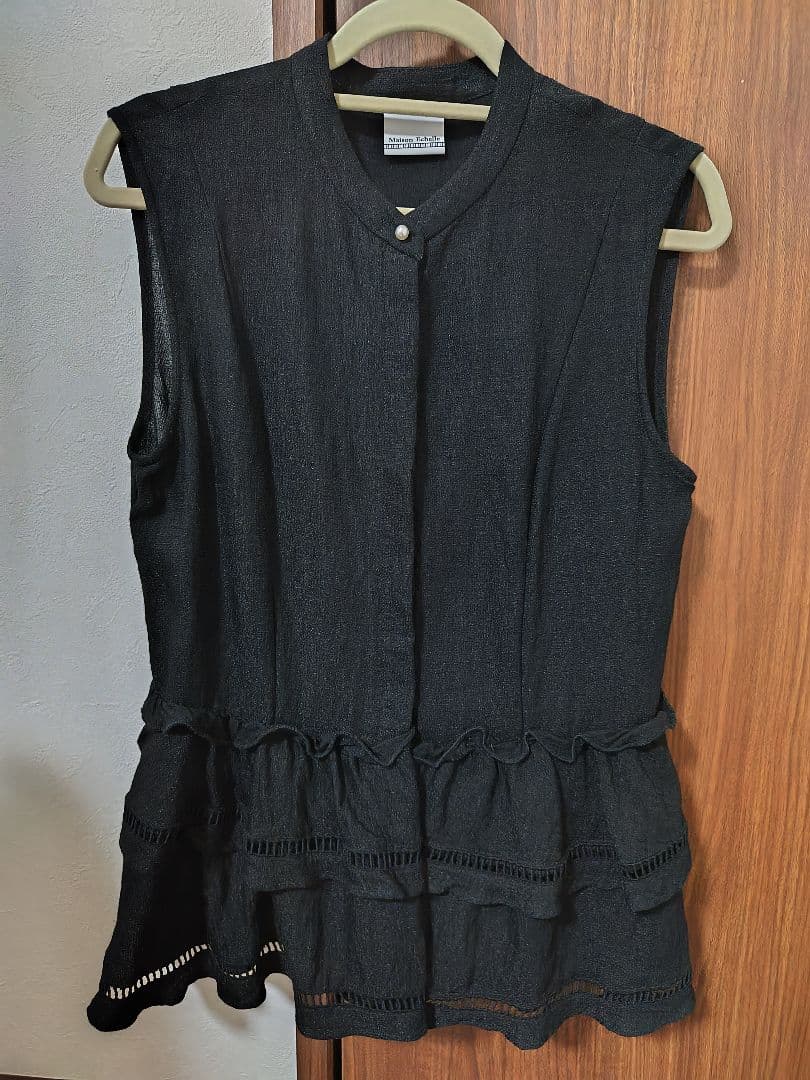 メゾンエシェル　リネンライクペプラムブラウス