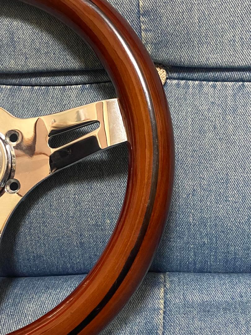 希少　ウッドステアリング 29Φ 小径　ホーンボタン付　即決大歓迎