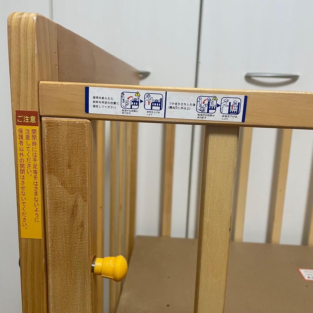 【取説付き送料込み】ベビーベッドミニ　　西松屋　ヤトミ　木製　NEタイプ