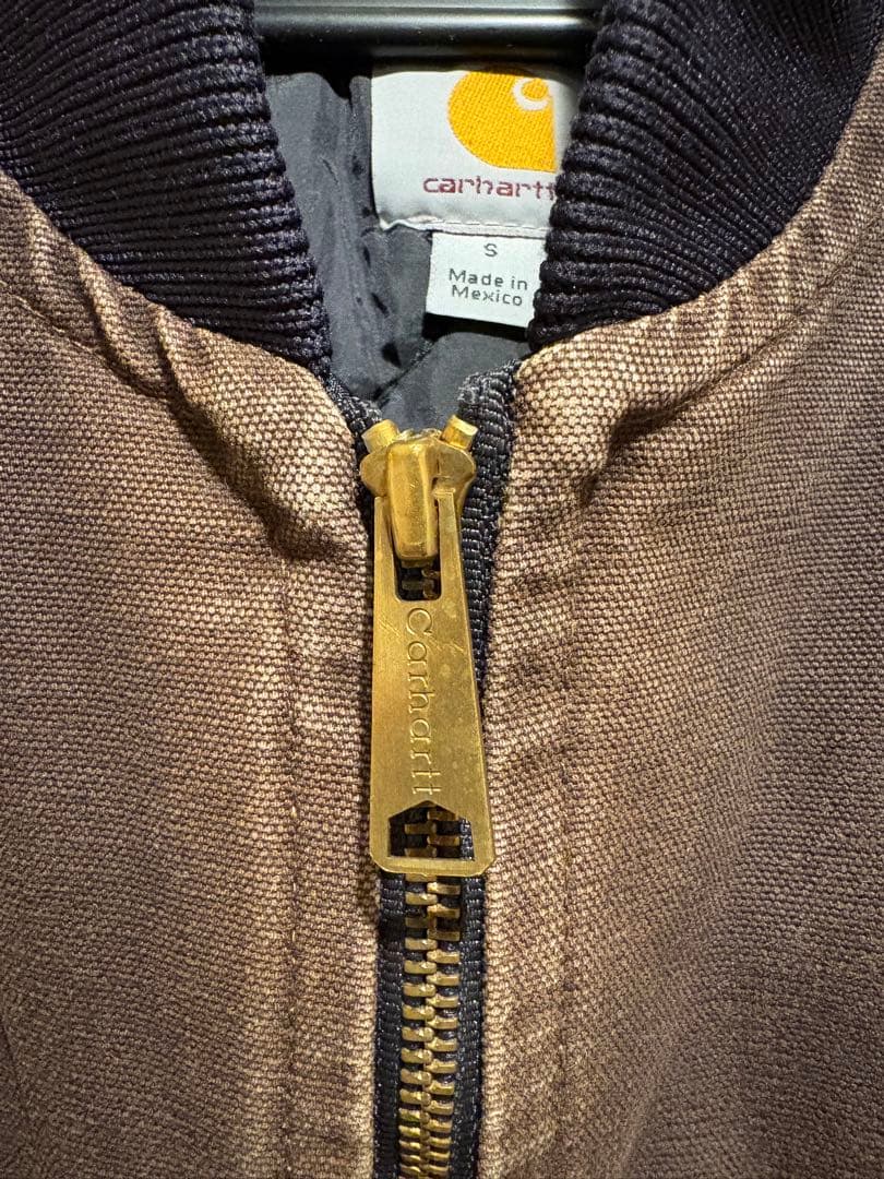 Carhartt 　ダックベスト　ダークブラウン　メキシコ製　Sサイズ