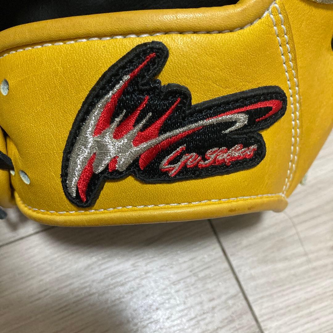 イエロー レザー 軟式野球グローブ