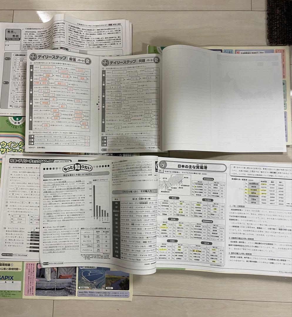 サピックス　SAPIX　5年　社会　テキスト1年分　2023年度版