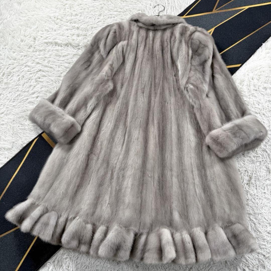 裾周り222㎝ サガロイヤル サファイアミンク フリル XL相当 AA032