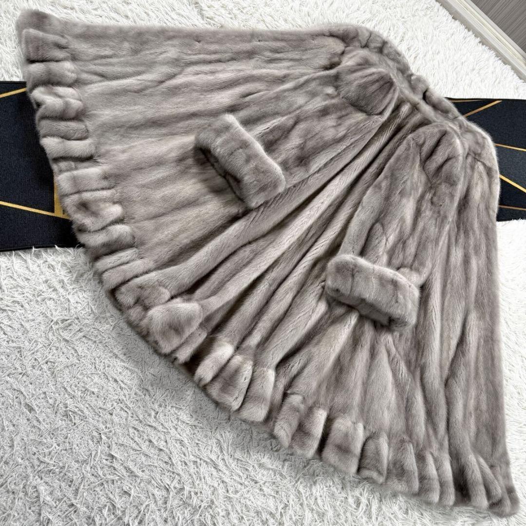 裾周り222㎝ サガロイヤル サファイアミンク フリル XL相当 AA032