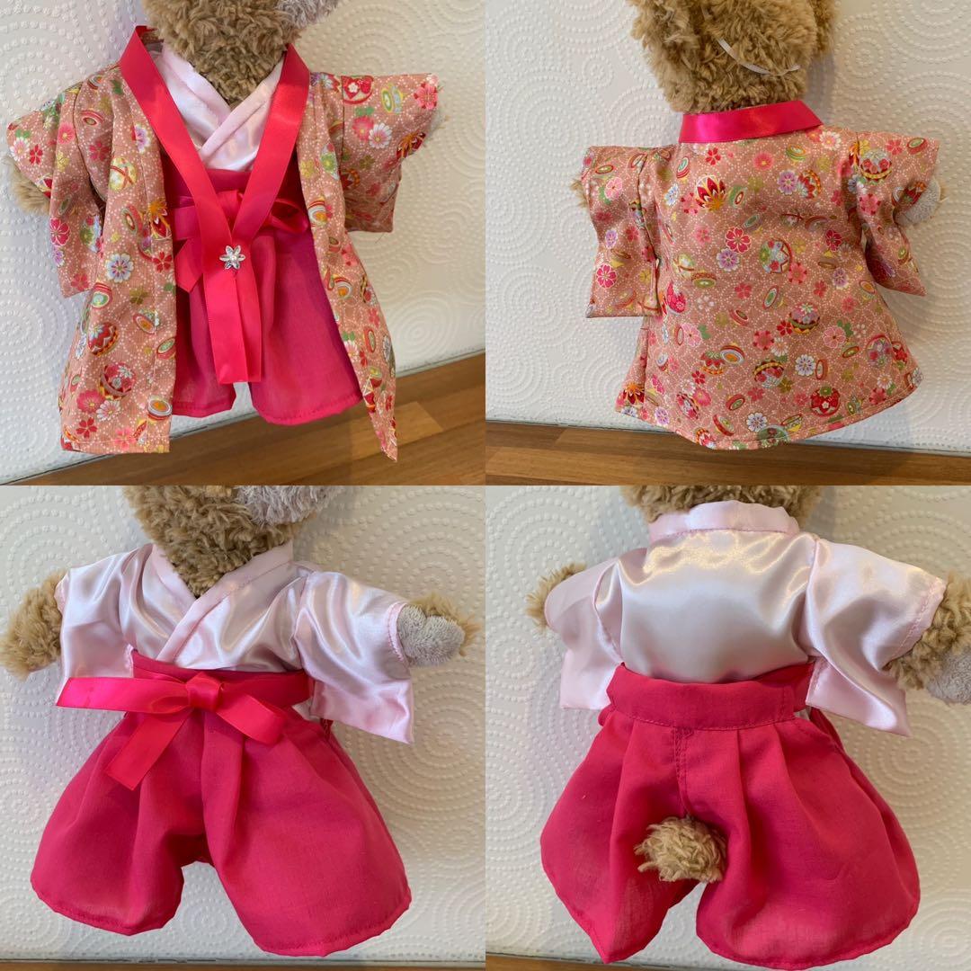 ポーチダッフィー お雛様　お内裏様　ひな祭りコスチューム　ぬいぐるみ衣装　着物