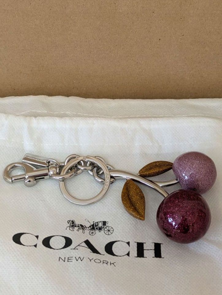✨美品✨COACH ♥コーチ♥チェリー♦バッグチャーム♦さくらんぼ♦キーホルダー