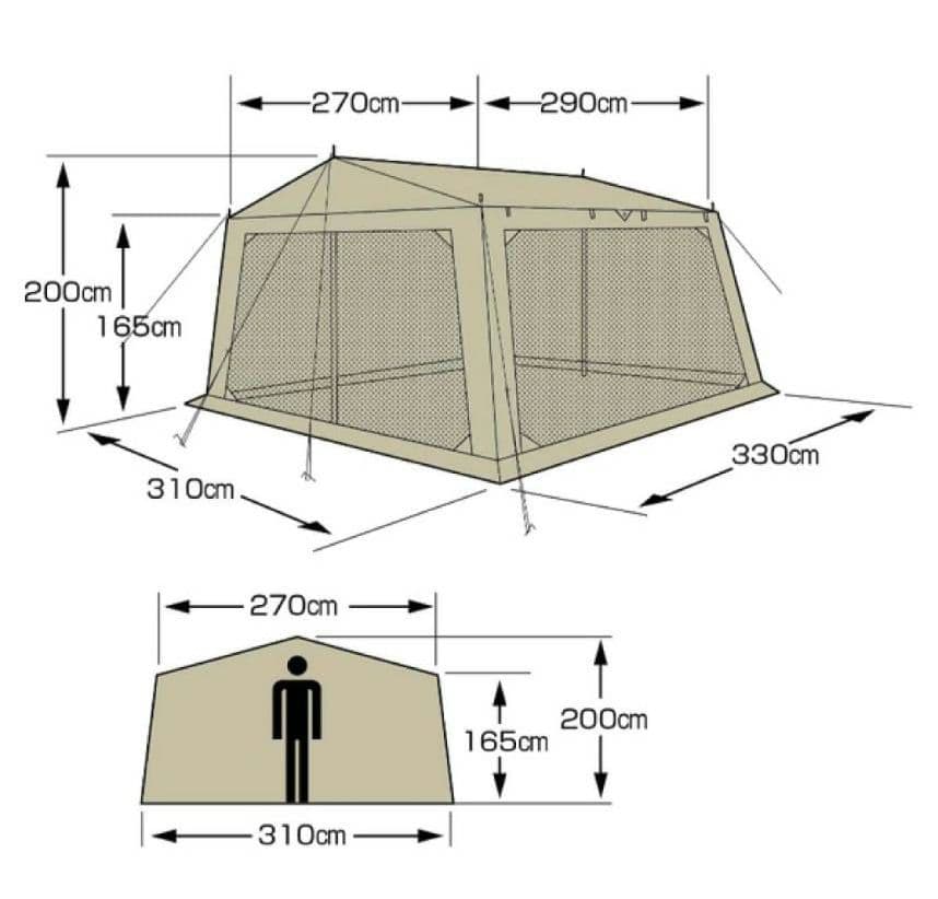 最終価格！新品未開封☆キャプテンスタッグ モンテ　メッシュタープ UA-1076