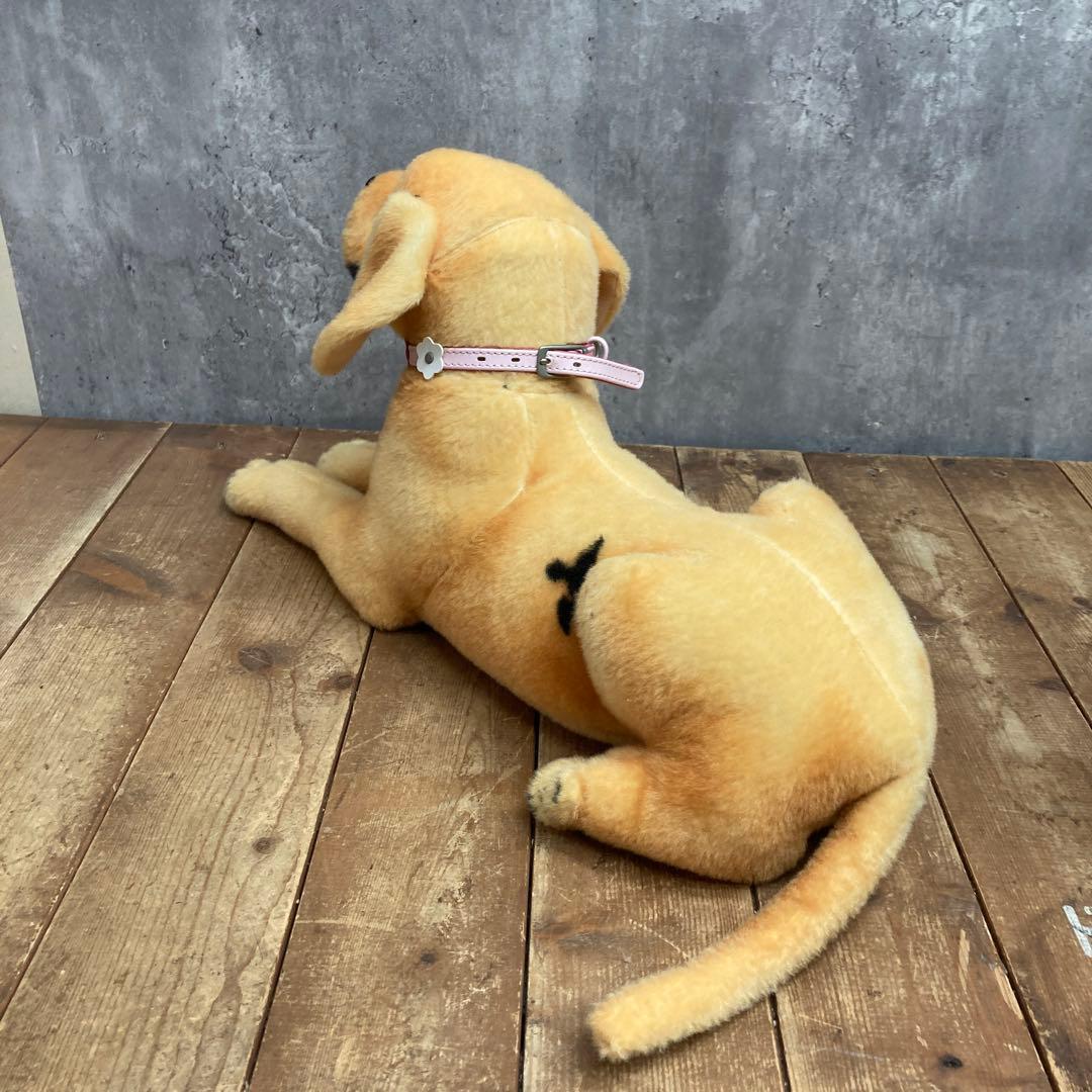 【可愛い】犬 ぬいぐるみ ゴールデンレトリバー ラブラドール レトロ 首輪付き
