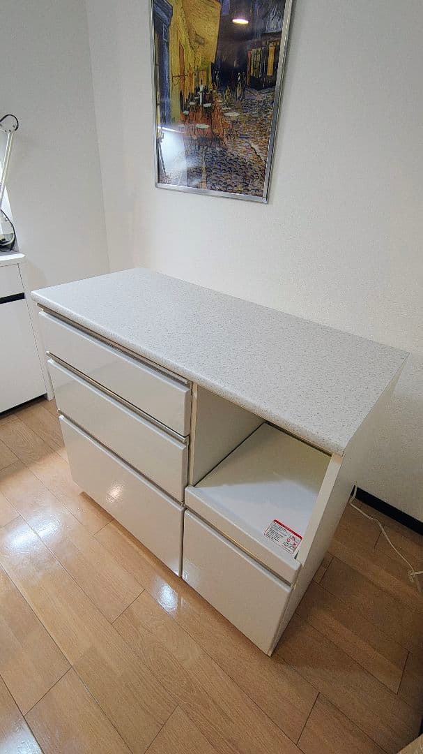 ニトリ キッチンカウンター アルミナ2 100CT WH 2021年製 美品