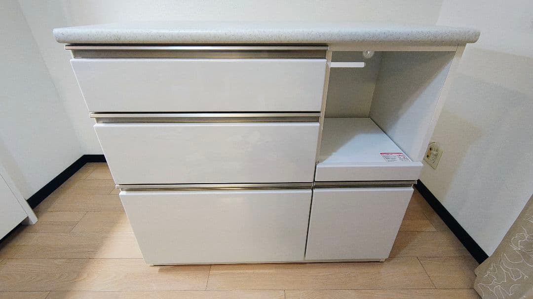 ニトリ キッチンカウンター アルミナ2 100CT WH 2021年製 美品