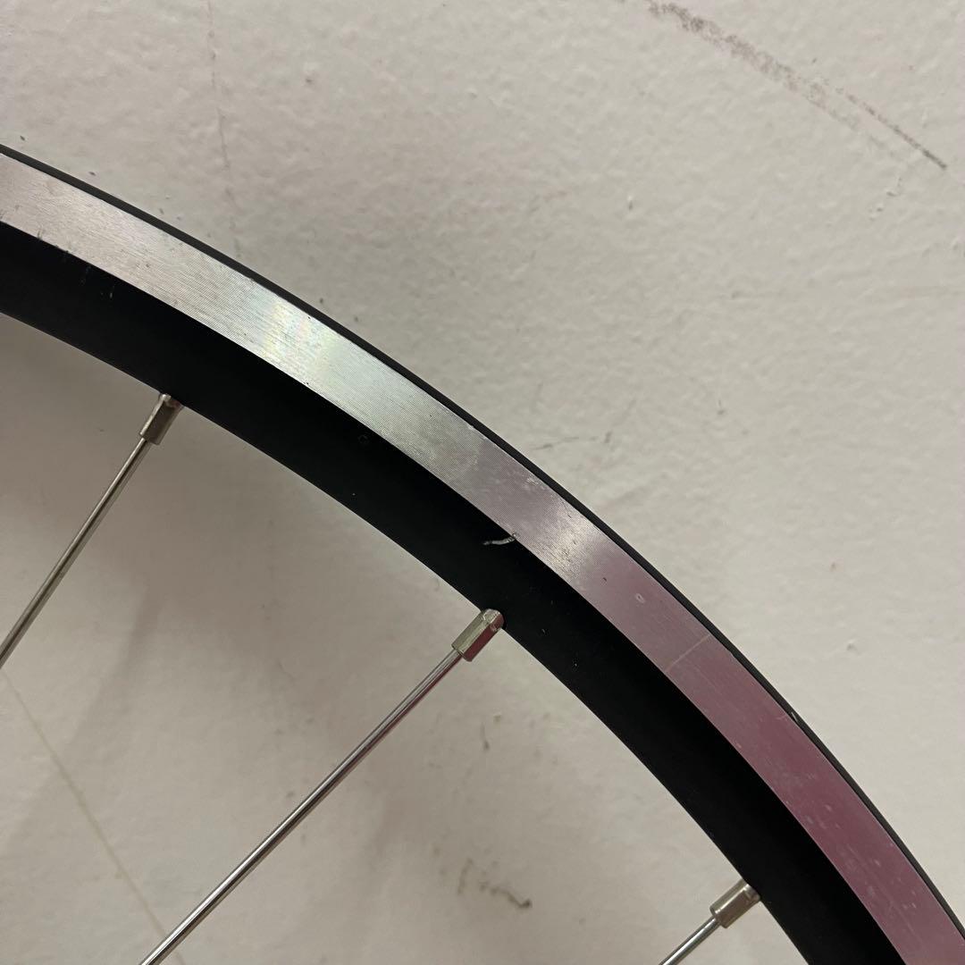 グランコンペ廃盤カラーハブ　手組みピストホイール(前輪) 700C