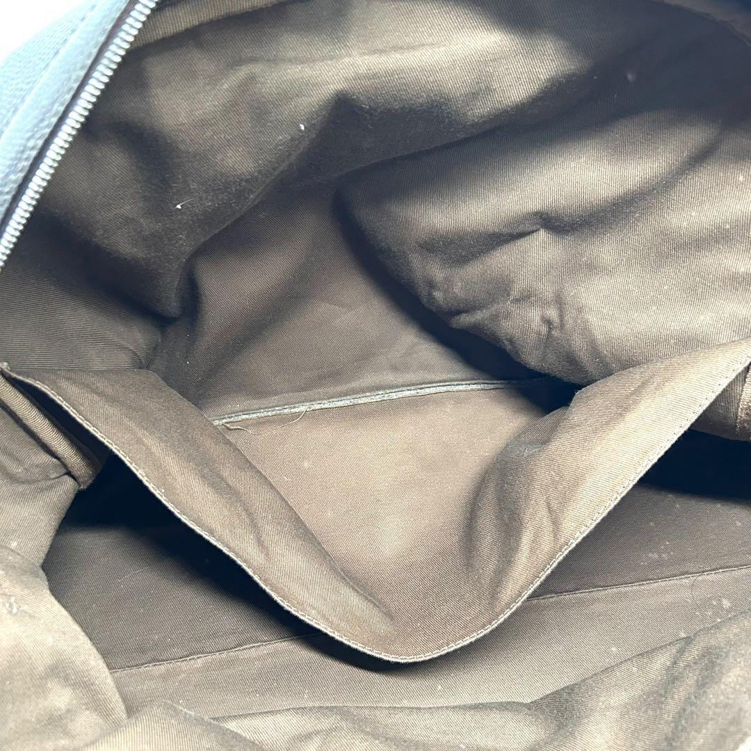 良品 584 ダンヒル ボストンバッグ A4 レザー キャンバス ダークブラウン