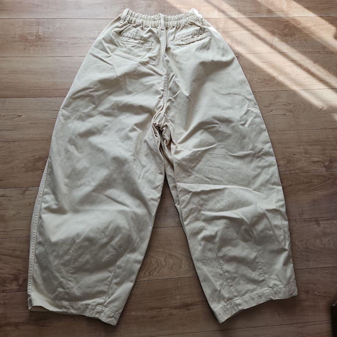 ☆HARVESTY☆アイボリーオフホワイトコットンサーカスパンツ☆美品２☆