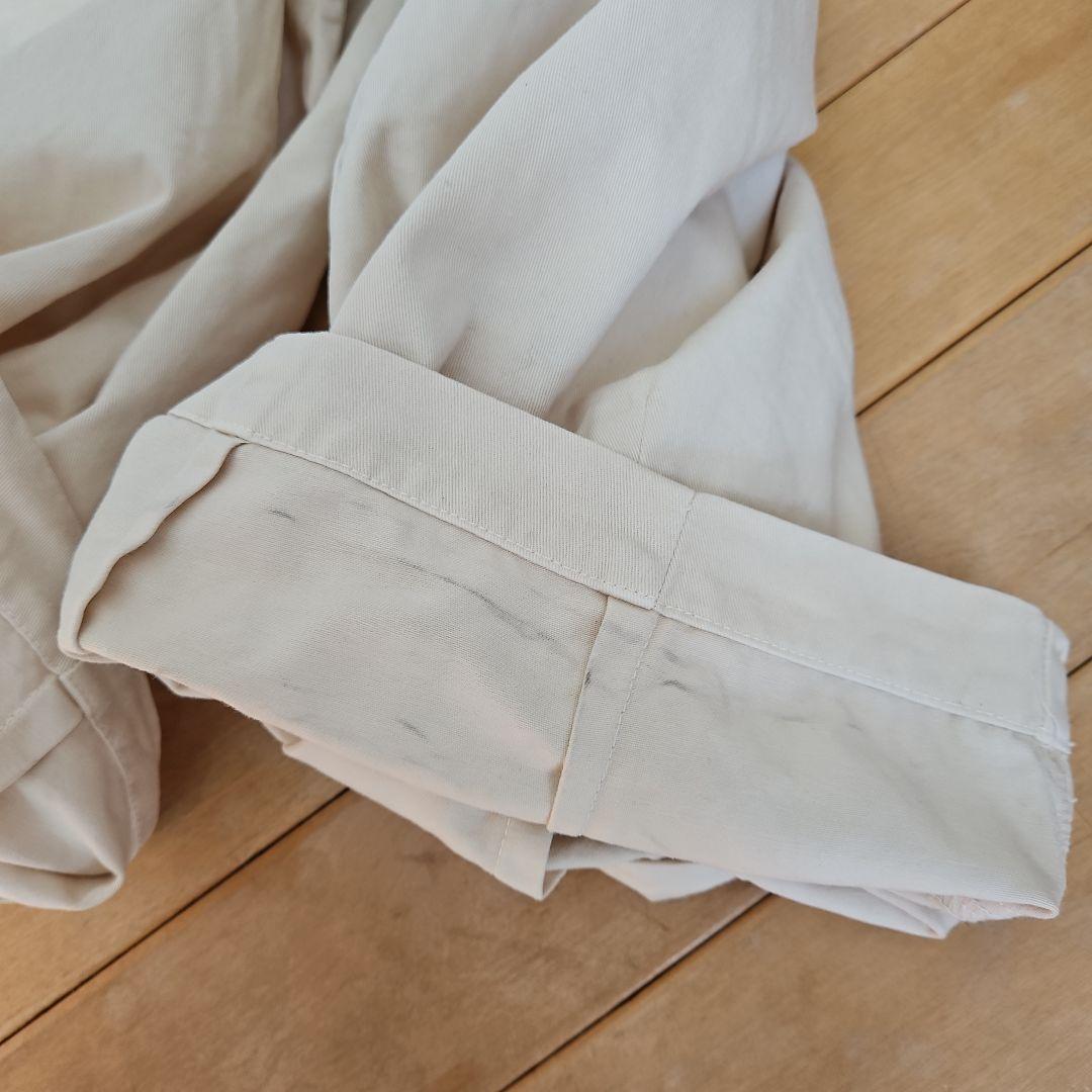 ☆HARVESTY☆アイボリーオフホワイトコットンサーカスパンツ☆美品２☆