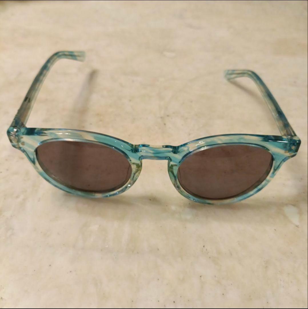 LEO ロンハーマンx金子眼鏡コラボ サングラスブルーソフトケース付き