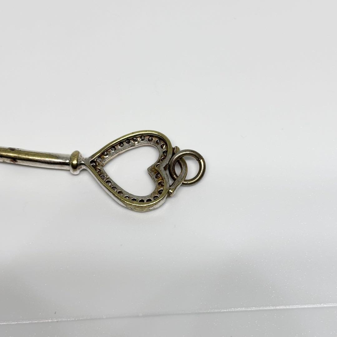 H215 Tiffany ティファニー　ハート　キー　ダイヤモンド　シルバー