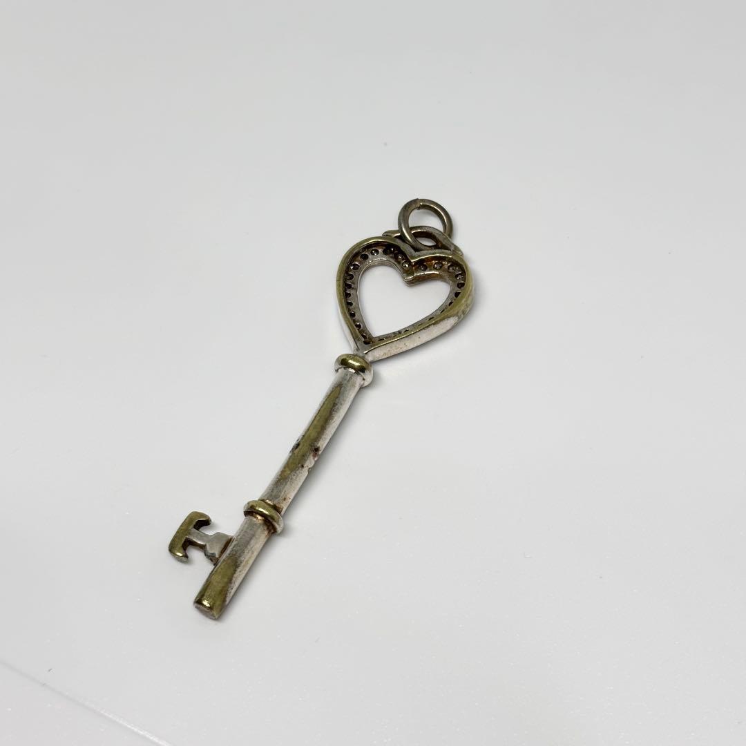 H215 Tiffany ティファニー　ハート　キー　ダイヤモンド　シルバー