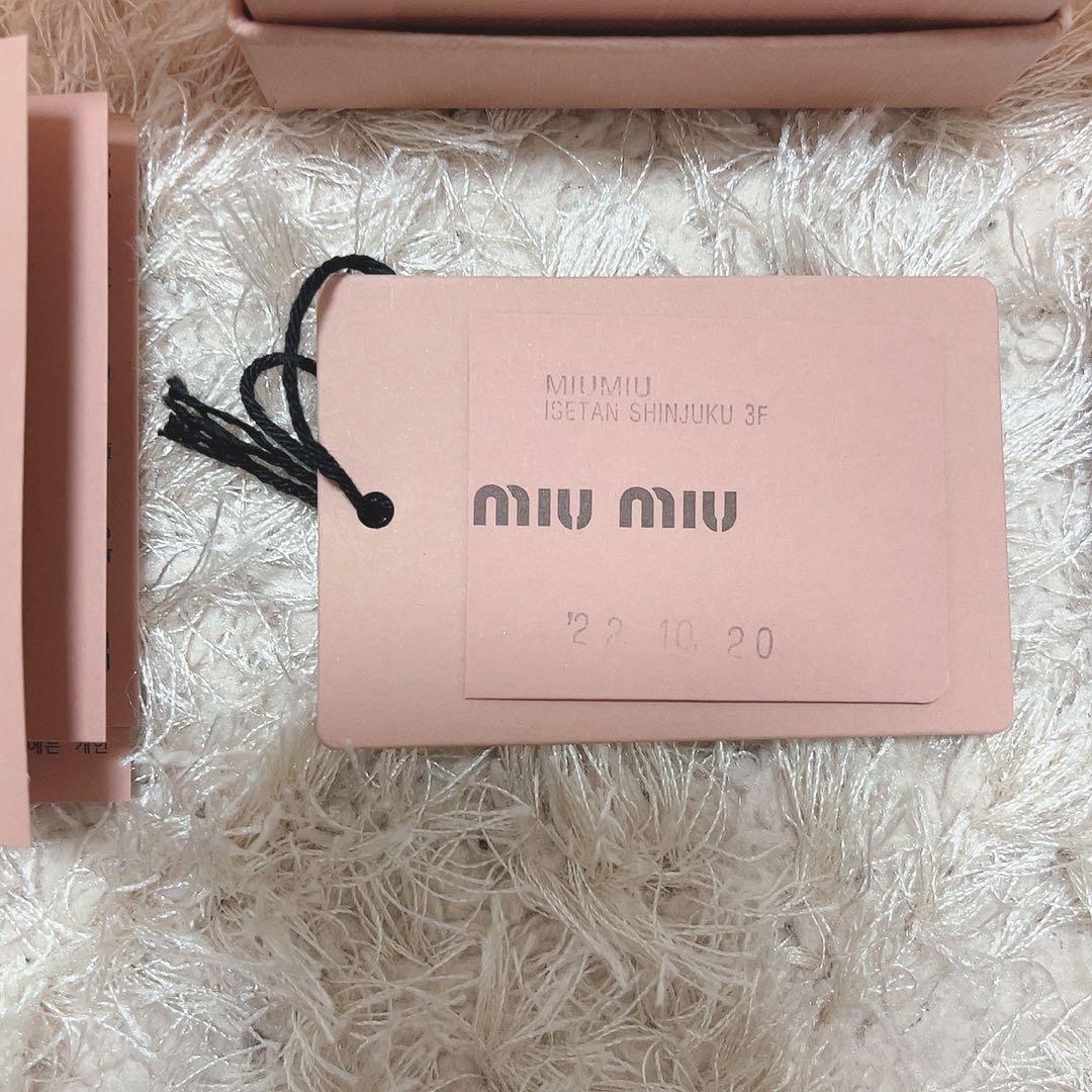 MIUMIU ナッパレザーヘアクリップ　イエロー