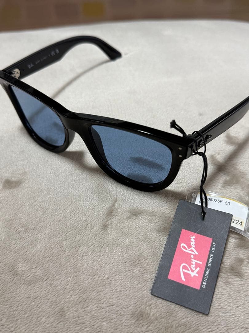 Ray-Ban RB0502S-Ｆフレームブラック　ライトブルーレンズ　新品