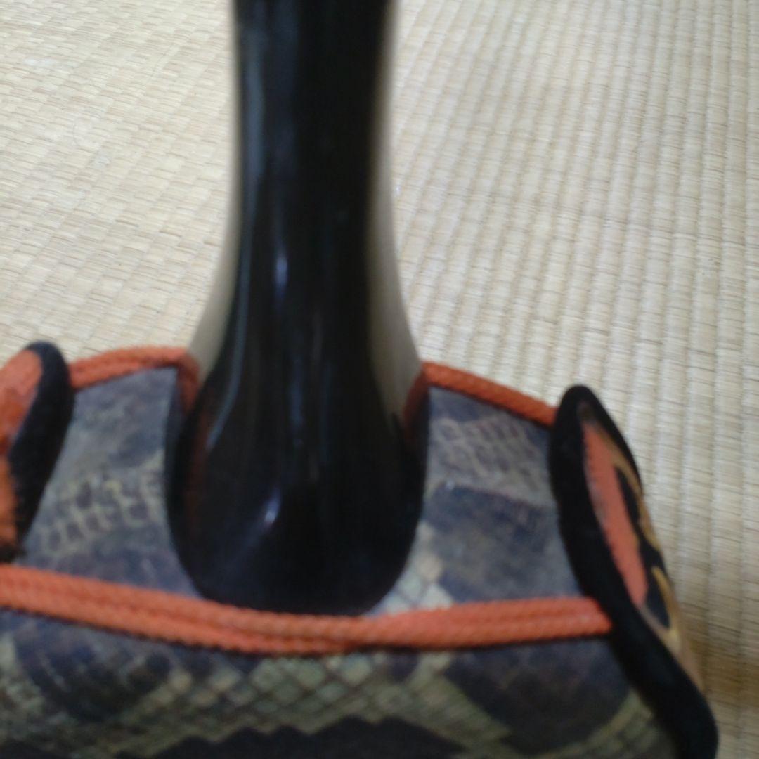 沖縄三味線本体 ヘビ皮製 3弦 蛇模様ハードケース付