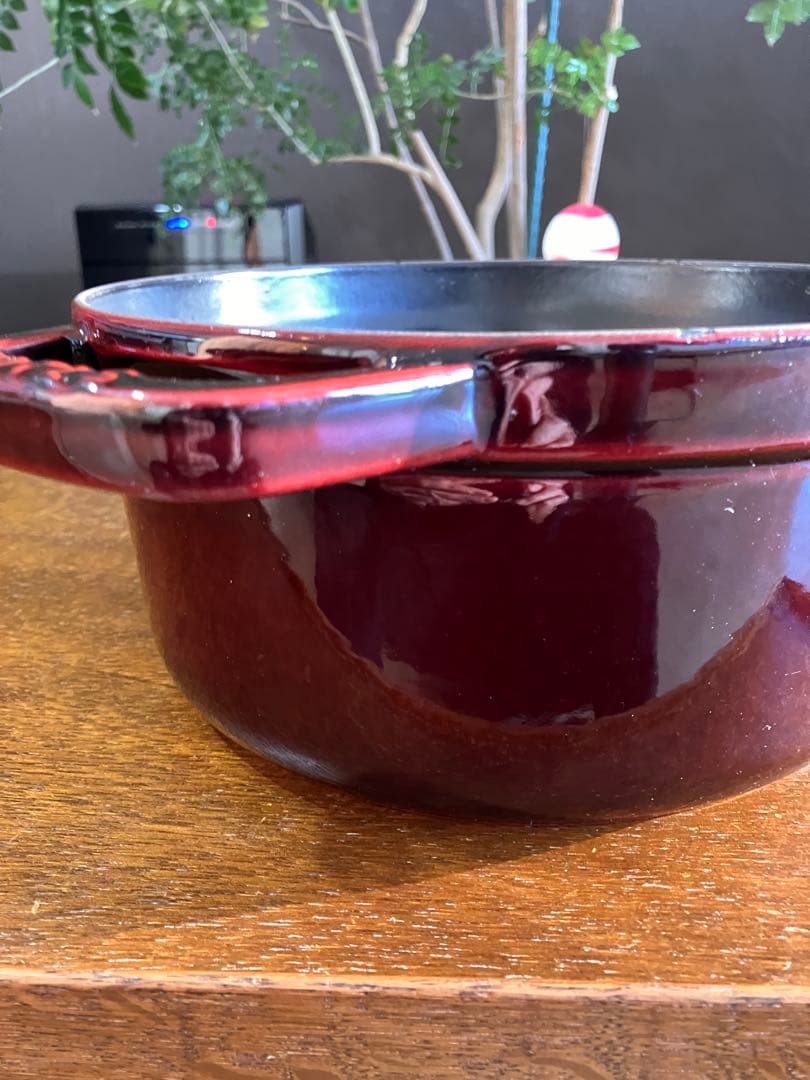 STAUB LA COCOTTE ワインレッド 両手鍋22cm