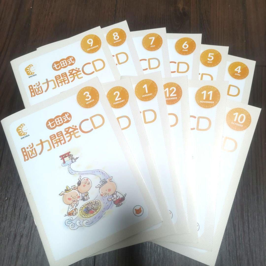 七田式　能力開発CD　ねこ　年少前　1年分　12ヶ月セット