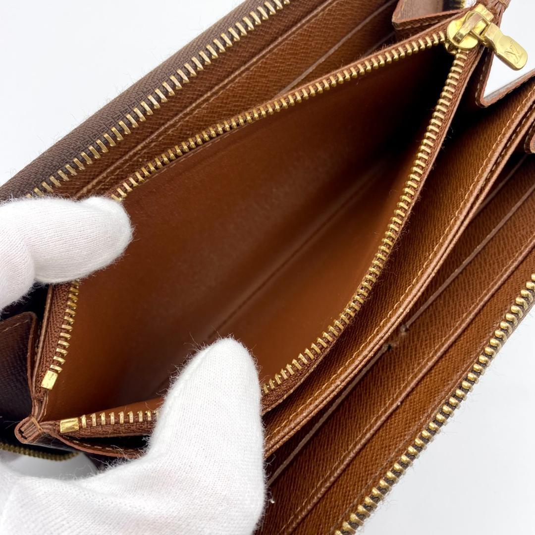 ルイヴィトン モノグラム ジッピーウォレット ラウンドファスナー 長財布 茶