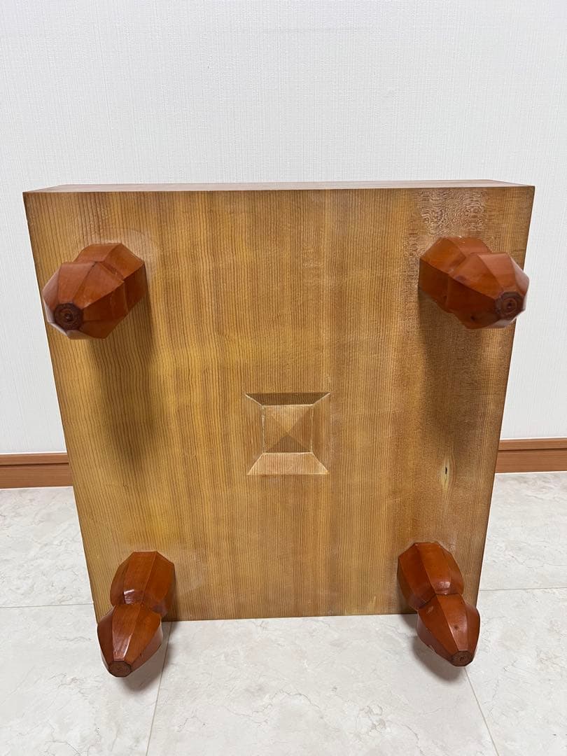 木製　囲碁碁盤　碁石セット　へそ有り