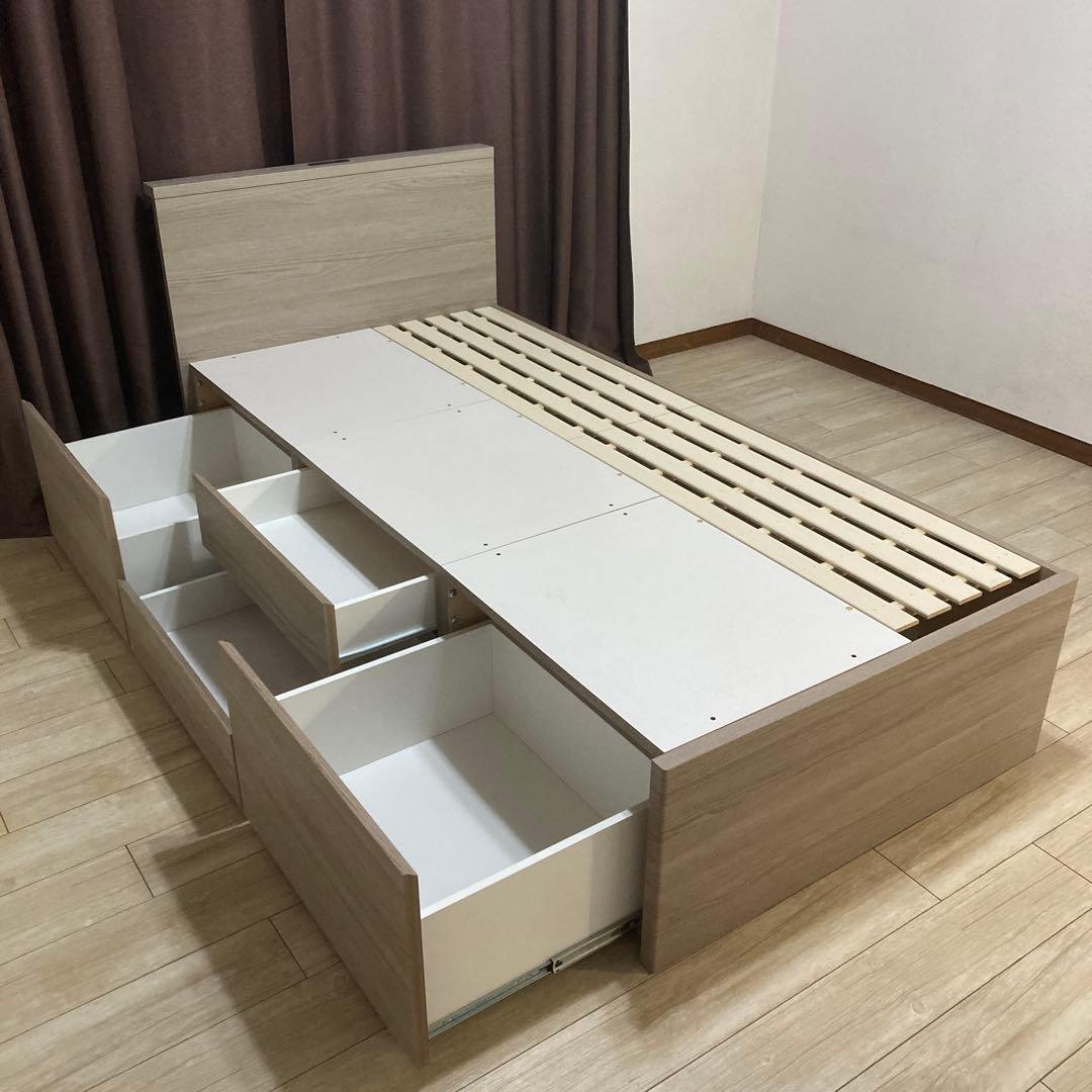 【自社配送エリア内限定販売】NITORI/ジオチェスト/シングルベッドフレーム