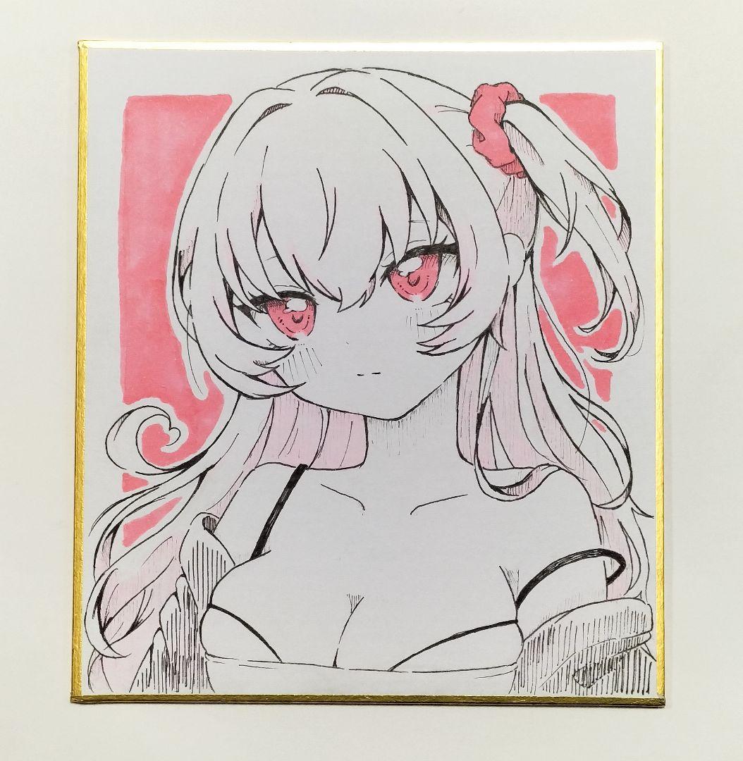 アナログイラスト 手描き 色紙