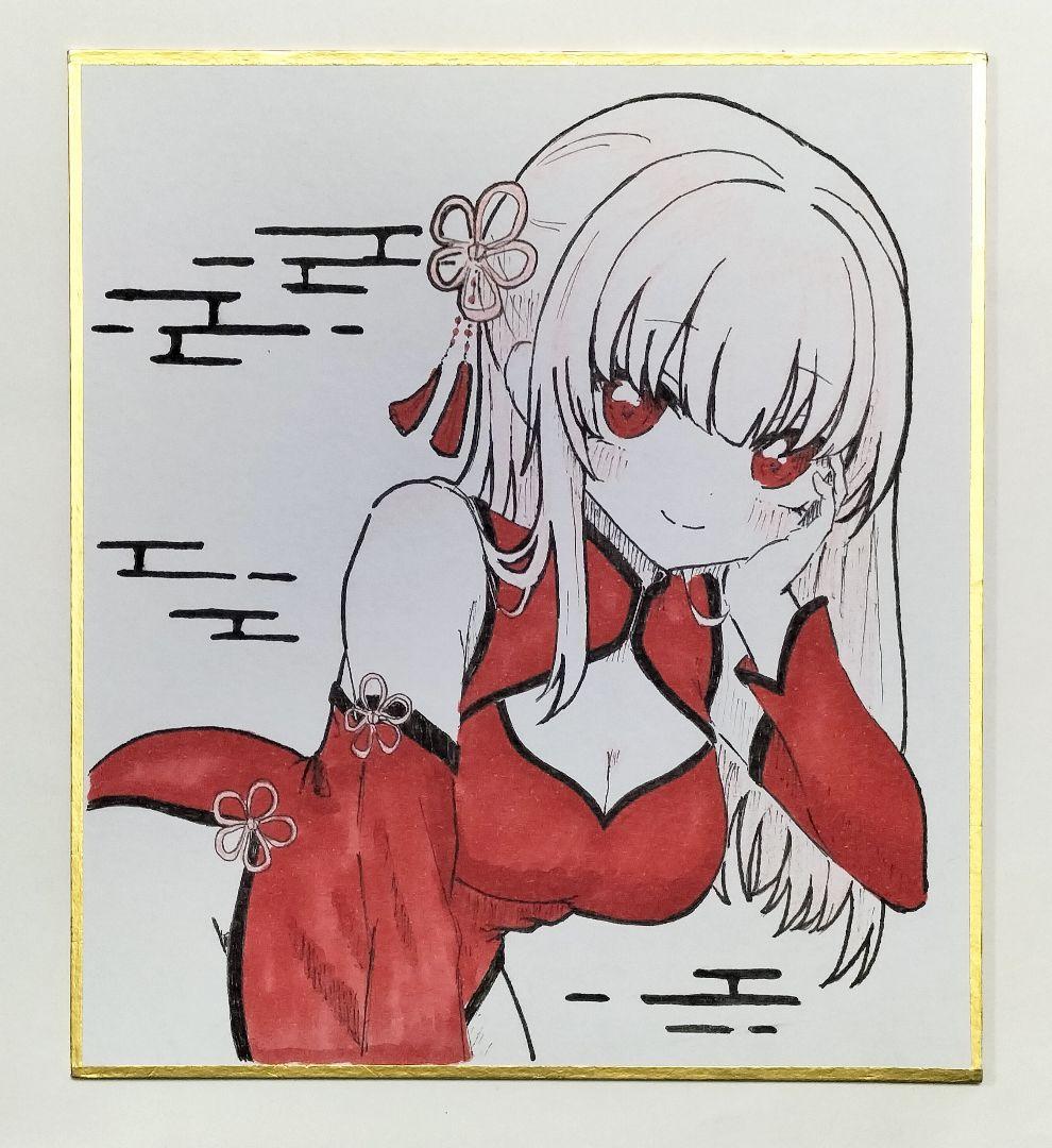 アナログイラスト 手描き 色紙