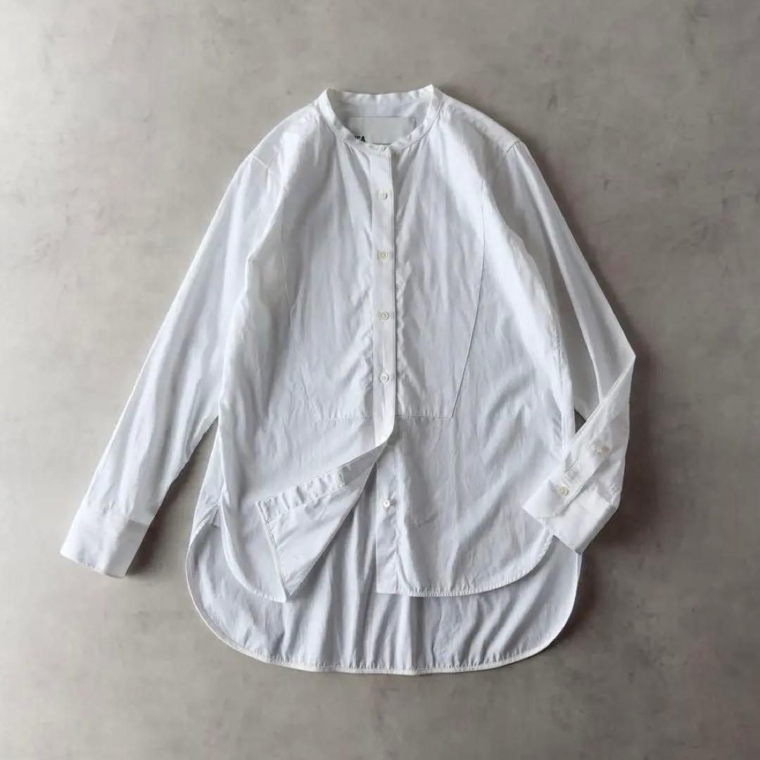 極美品　TICCA　定価25,300円　長袖　バンドカラー　ビブヨーク　シャツ