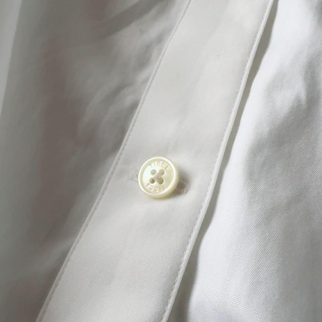 極美品　TICCA　定価25,300円　長袖　バンドカラー　ビブヨーク　シャツ