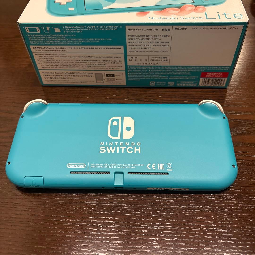 Nintendo Switch Lite ターコイズカバー付本体初期化済み底値‼︎