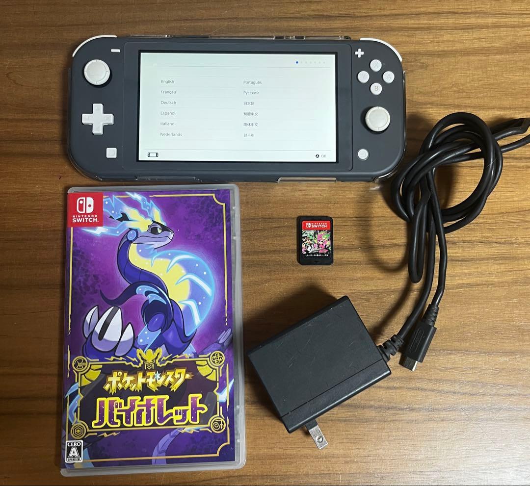 Nintendo Switch Lite グレー ポケモンバイオレット スプラ